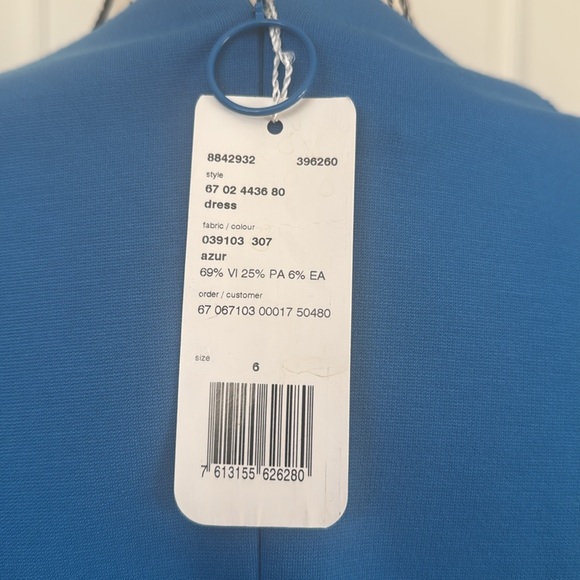 Elegant Blue Akris Punto Women's Dress - Picture 5 of 9